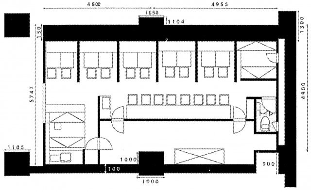 豊島区東池袋４丁目の店舗一部の間取り