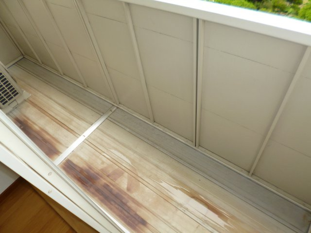 くらしきグリーンハイツのバルコニー