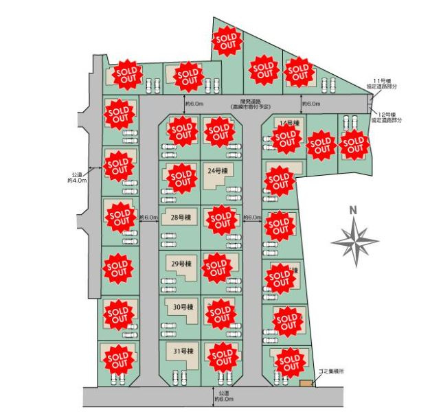 高崎市新町（全31区画）28号棟の地図