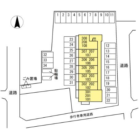 D-room本山の区画図