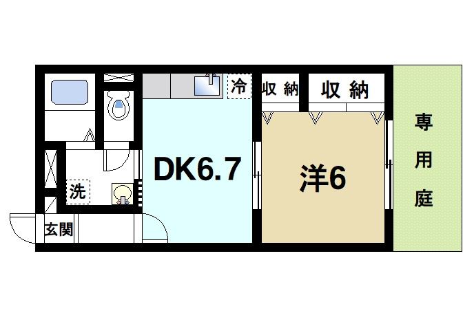グレイス学園前の間取り|使い勝手の良い快適な間取りです