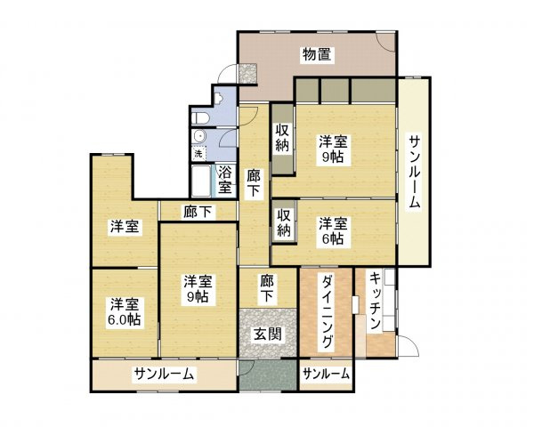 敦賀市野坂借家の間取り
