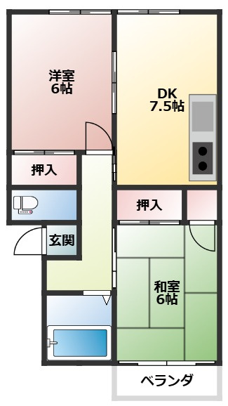 プレジール昭和の間取り
