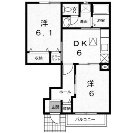 【間取り】 | ブラウベルク　Ｂ