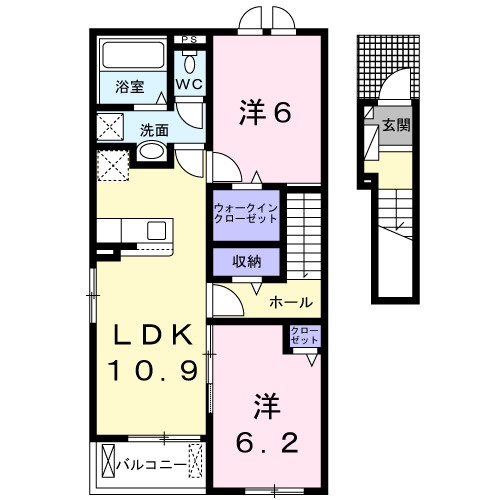 【間取り】 | クレスト・コート　Ｂ