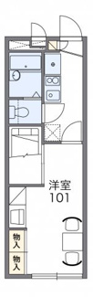 【間取り】 | レオパレスグリューン守谷 | 画像2