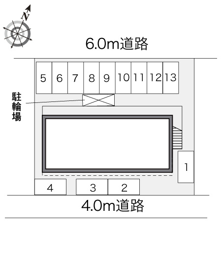 レオパレスグリューン守谷の区画図