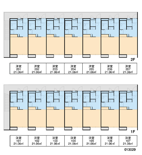 レオパレスビクトリーⅡの区画図|画像3