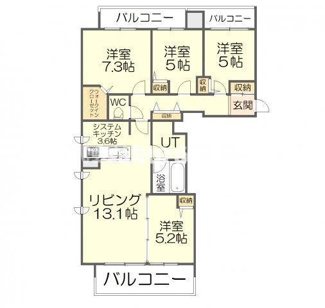 【間取り】 | プレミスト札幌ステーションアクシスアクアサイド