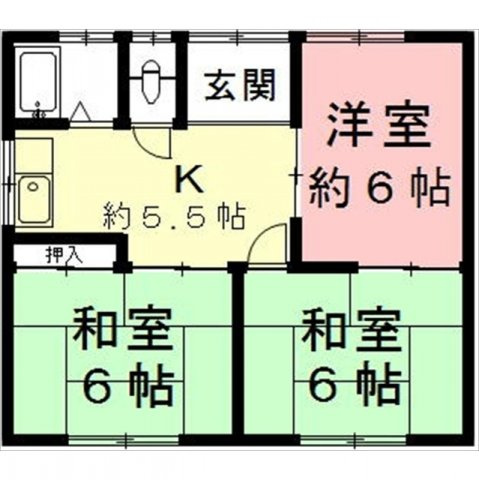 岐阜市祈年町７丁目の一戸建ての間取り