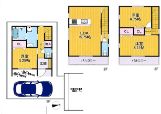 【間取り】 | 横小路町5丁目　中古戸建