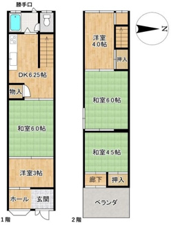 【間取り】 | 小若江　中古戸建