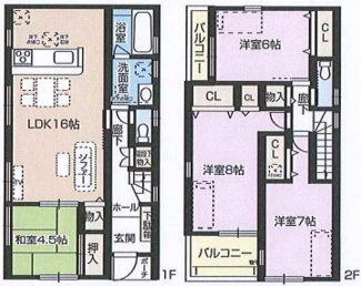 【間取り】 | 今米1丁目　新築戸建3号地