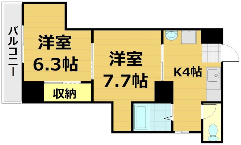SAMSQUARE四条大宮（サムスクエア四条大宮）の間取り
