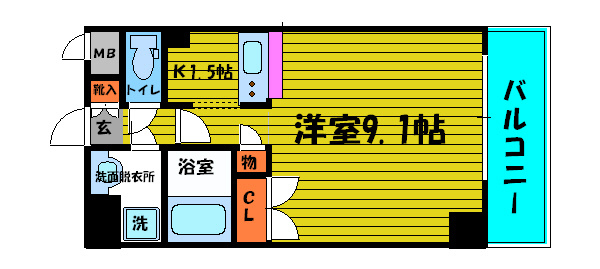 コーポYAHATAナンバ元町の間取り|イメージ