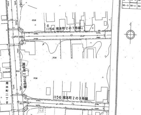 見附市南本町２丁目　売土地の土地図|道路図面