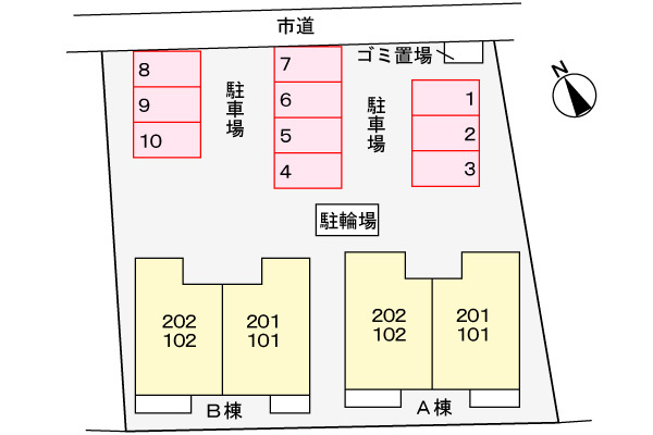 コモディダBの区画図