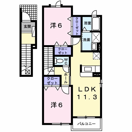 コモディダBの間取り