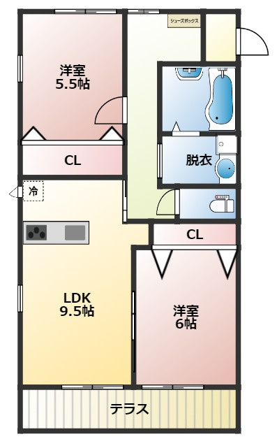 サンハピネス築地の間取り|外観は落ち着いています