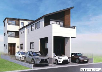 【外観パース】 | 南区戸部町1期 全2棟　＜仲介手数料無料＞大磯小・新郊中　新築一戸建て