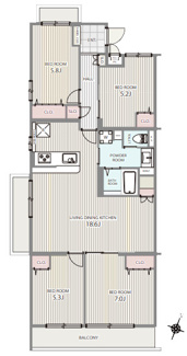 【間取り】 | イスズハイツベル川西２号 | ファミリー様に嬉しい４LDKの間取りです♪角部屋で明るく開放的な間取りです！