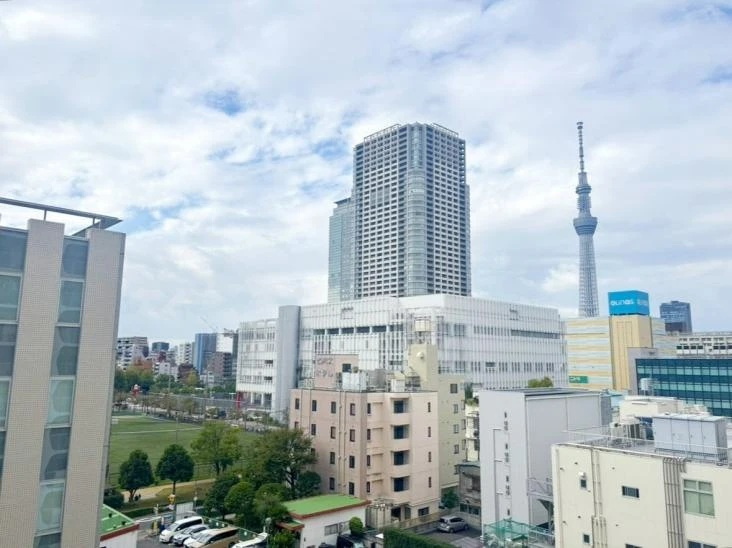 仲介手数料無料　サンハイツ錦糸公園　７階　リノベーション　錦糸町駅5分の展望