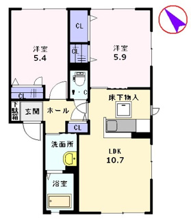 【間取り】 | ミロワール A棟