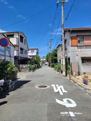 【前面道路含む現地写真】 | 西宮市　鳴尾町２丁目　建築条件無土地