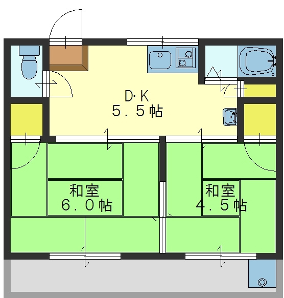 東町コーポの間取り