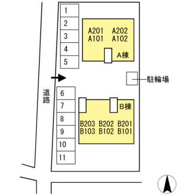 【区画図】 | ベルメゾンおち　Ａ棟