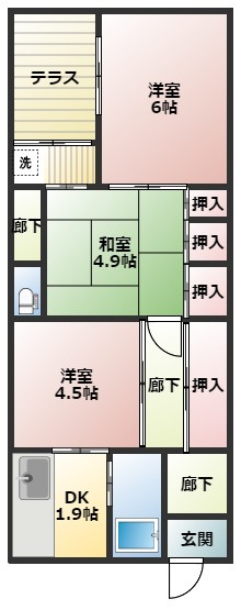 【間取り】 | 大石町戸建