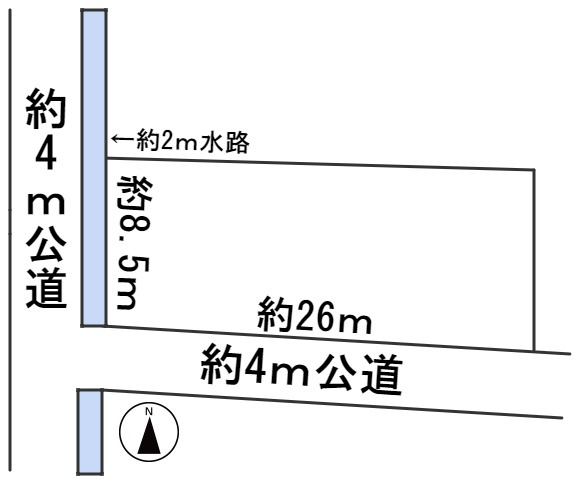 ６０２６５　本巣市長屋土地の区画図