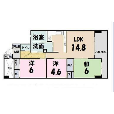 【間取り】 | サンライズマンション和歌山2番館