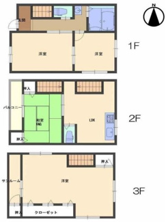 【間取り】 | 西堤本通西1丁目　中古戸建