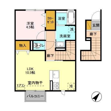 カーサイルフィオーレAの間取り