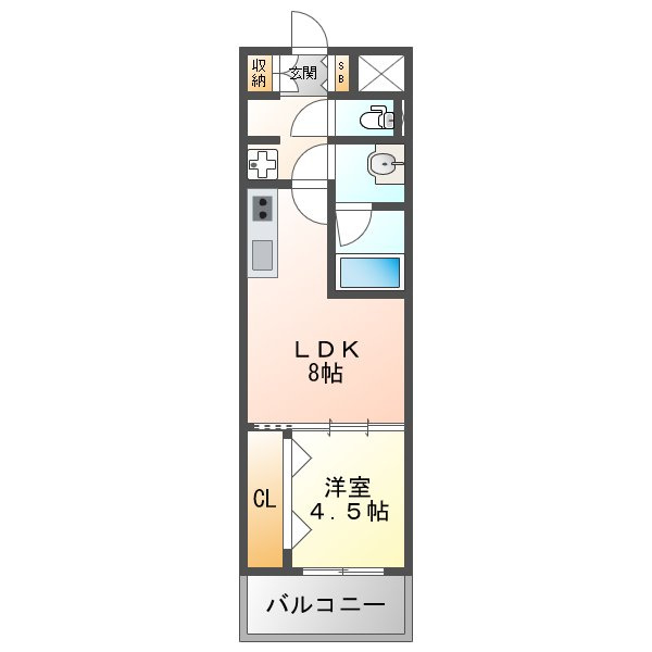 La CASA新北野Ⅱの間取り