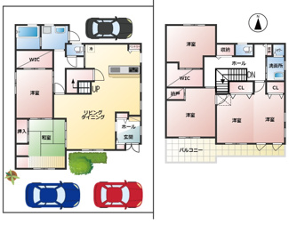 【間取り】 | 大垣市墨俣町墨俣！プラント6の南側リフォーム済み中古住宅登場です♪お車スペース3台可能！カーポート付 | 大垣市墨俣町墨俣！プラント6の南側リフォーム済み中古住宅登場です♪お車スペース3台可能！カーポート付き！