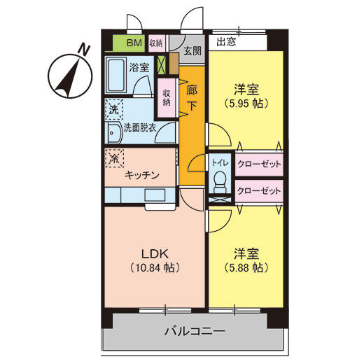 【間取り】 | グルーリヤ大和Ⅱ
