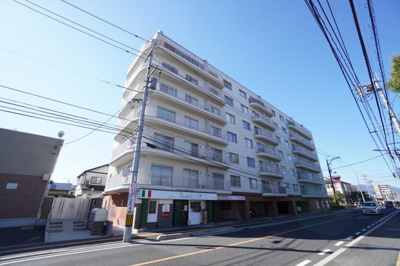 【外観】 | 楽々園豊栄ハイツ（リノベ済） | 【資料には掲載していない情報】
物件の陽当りや通風・仕様設備やお部屋の大きさの比較、
近隣・周辺環境や街並みなど、資料には掲載していない情報が
現地にはたくさんあります。是非ご確認ください。