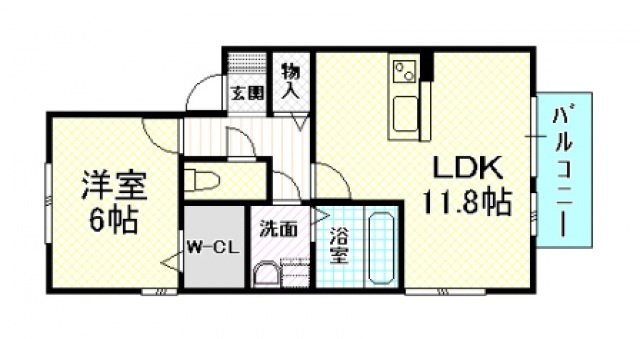 【間取り】 | シャンブル太平寺