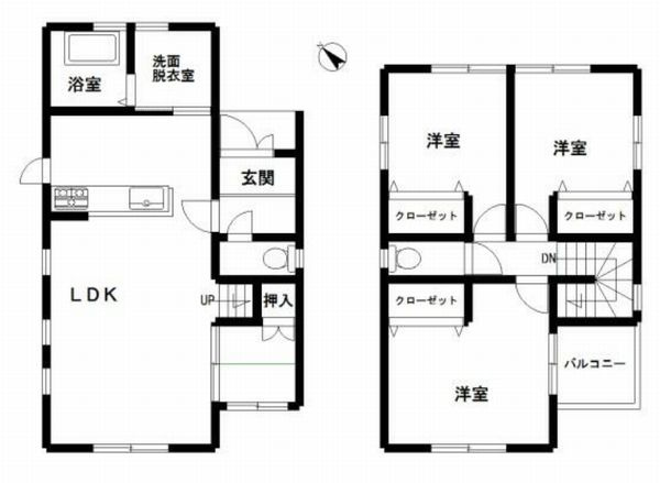 小田原市国府津　中古戸建の間取り|間取図「小田原市国府津　中古戸建」