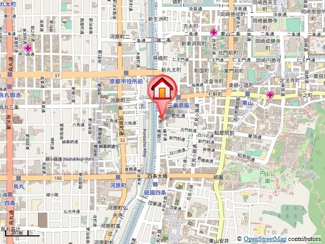 Cabin三条AQUA（キャビン三条アクア）の地図