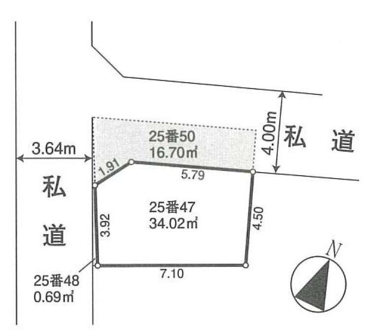立川市栄町の区画図