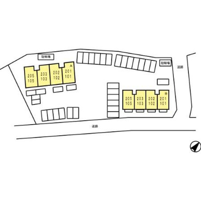 【区画図】 | グランディール ウベ B棟