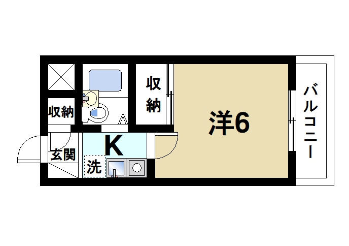 ヴィラあざみの間取り|学生さんにもおススメの間取りです
