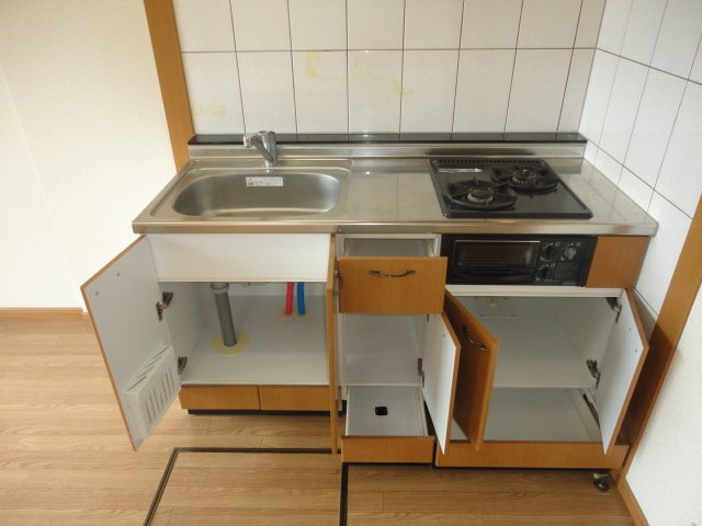 And　youのキッチン|キッチン下収納開き