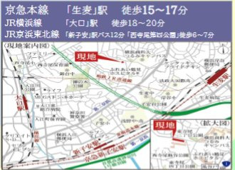 【地図】 | T's garden 西寺尾 | 周辺の地図はこのような感じです！