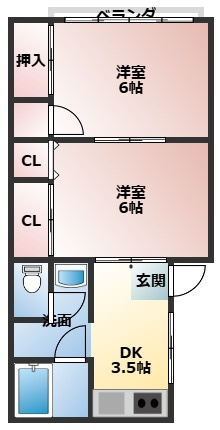 サンハイツ・Kの間取り
