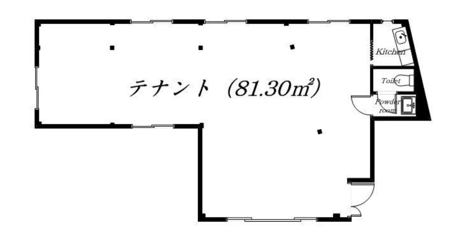 大津市梅林１丁目の店舗一部の間取り