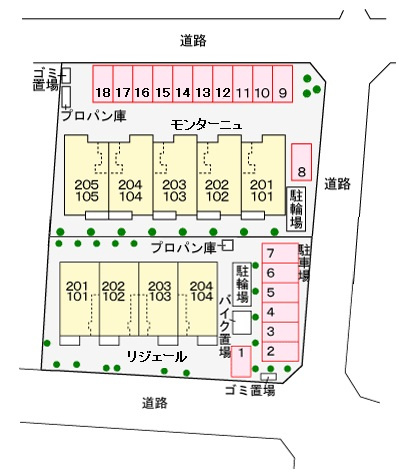 モンターニュの区画図